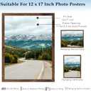 12x17 Picture Frame Deep Brown for Wall Hanging, Wood 12 x 17 Frame Photo Frame for Wall Horizontally or Vertically, Deep Brown, 2 Pack