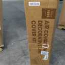 Mini Split Line Set Cover with 2 Flexible Ducts, 4" 17Ft, Brown