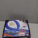 15 Ft Flexible Race Track for Kids 3+, Rolls Up Portable Flex Track, Comes with 3 Small Racing Cars 8 Suction Cups and 2 Fixing Buckles, Compatible with 1/64 Diecast Cars,Indoor & Outdoor Play