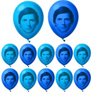 Chillkat Severance Balloons for Birthday Party Decorations, 12 Pack Blue/Light Blue 12" with Mark S. printed, Lumon Industries, Funny Novelty Gift Ideas TV Show Merchandise (12)