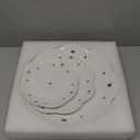 Cupcake Stand- Jusalpha 3-Tier White Porcelain Cake Stand Dessert Stand-Cupcake Stand-Tea Party Serving Platter, Comes in a Gift Box- Free Sugar Tong (10", Silver.)