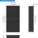 Shower Niche 24" X 12" Black, Stainless Steel Wall Niche Double Shelves Recessed Shower Shelf for Bathroom Storage, No Tile Needed Over Mount Installation