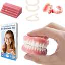 DIY Denture Temporary Veneers Kit for Women and Men, Upper and Lower Tooth Replacement Kit, Nature and Comfortable (1 Count (Pack of 1)