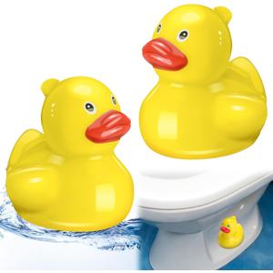 Wonderjune 2 Pack Toilet Bolt Caps Decorative Toilet Bolt Screw Covers Ceramic Cute Bathroom Decor Fun Themed Gadgets Bathroom Replacement Parts (Yellow)