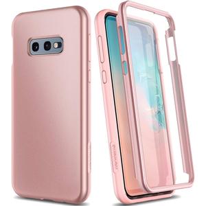 SURITCH Case for Samsung Galaxy S10e,Built in Screen ProtectorSupport Wireless Charging Rugged Back Cover Hybrid Bumper 360 Protective Case Matte Shockproof for S10e Case 5.8"(Rose Gold)