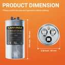 60+5 uF 60/5 MFD (3~80 uF Options Available) uf 7% 370/440 CBB65 CBB65B Volt VAC Dual Run Start Round Capacitor - Compatible with Condenser Straight Cool or Heat Pump Air Conditioner