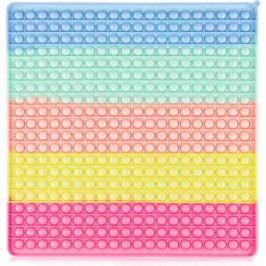 400 Bubbles Giant Fidget Toys for Kids Teens Adults, Big Jumbo 16 inch Macaron Square Sensory Toy for Kids 3-5 4-8 5-7 Boys Girls Birthday Gifts Party Favors Classroom Prizes