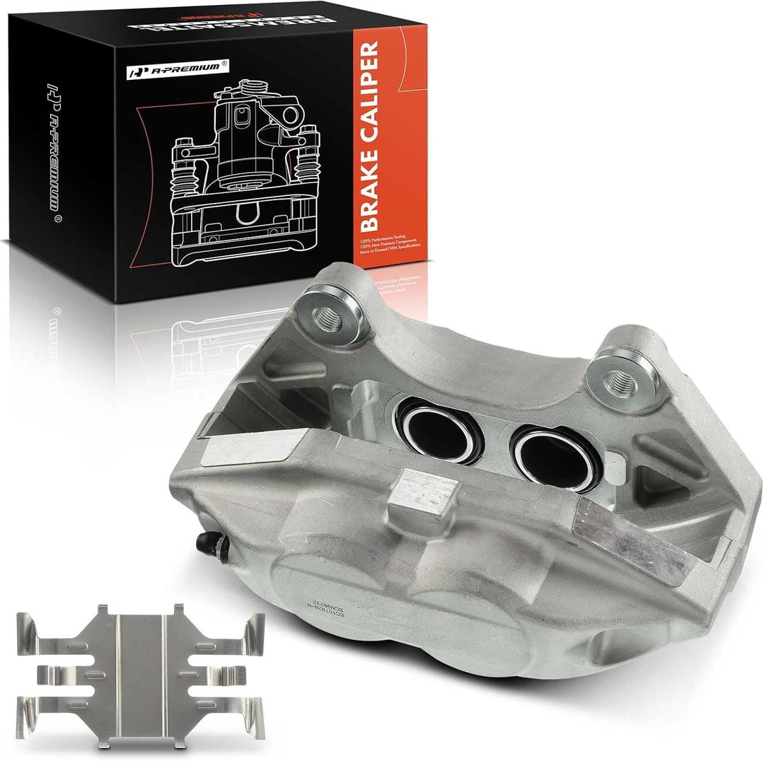 A-Premium Disc Brake Caliper Assembly Compatible with Nissan and Infiniti Models - 370Z 2009-2019, FX50 2009-2013, G37 2008-2011, M37/M56 2011-2013, Q50, Q60, Q70, Q70L, QX70 - Front Driver