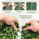 Artificial Grass Wall Panel Backdrop: 20"x20"(12P) UV-Anti Greenery Faux Boxwood Hedge for Indoor Outdoor Green Decor & Backyard Background Decorations Fence Covering Privacy