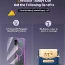 JUESHITUO for iPhone 16 Plus Case with 1X Screen Protector, [Tailored for MagSafe] [Mil-Grade Shockproof Defense] with Integrated Lens Protection Translucent Phone Case for iPhone 16 Plus, Purple