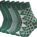 Mens Lightweight Dress Socks Combed Cotton Quick Dry Anti Odor Size 8-13 Dress Socks for Men (Green)