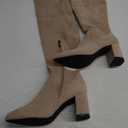 Mtzyoa Women Over The Knee Boots Suede Thigh High Low Block Heel Stretch OTK Walking Comfort 40