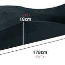 ENDELLE Lash Bed Topper,Curvy Massage Foam Cushion for Salon, Ergonomic Massage Topper with Removable Cover-70x23"