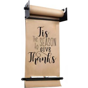 24" Kraft Paper Dispenser Wall MountButcher Paper DispenserPaper Roll Cutter to Do Lists,Ideal for Home,Office Wall Paper Holder with Serrated Edge Cut Bar-Black