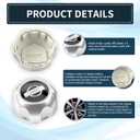 2pcs Silver Wheel Center Caps Compatible with Nissan Frontier 2000-2002 & Xterra 2000-2004 16inch Wheels Replacement for 40315-7Z100