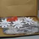 KHJCXS Metal Wall Art Modern Minimalist Metal Flowers Indoor Decor Horizontal Wall Art Iron Artwork,for Over Door,Bedroom,Living Room,Kitchen,Office Scroll Decor (White)