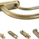 Double Curtain Rod for Windows 28 to 48 Inch,Adjustable Antique Bronze Wrap Around Curtain Rod with Aluminum Double-deck Finials and Brackets,1"Front and 5/8" Back Blackout Curtain Rod