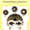 2 Pack Magic Organ Cat Scratcher Toys, Foldable & Reversible Accordion Kitty Toy with Bell Balls, Interactive Cardboard Scratching Board Scratcher Pad for Indoor Cats