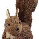 1pc Christmas Straw Squirrel Ornament Miniature Squirrel Figurine for Holiday Decor for Home Tabletop and Outdoor Decorations
