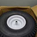 20x8.00-8 Lawn Mower Tire and Wheel, 4 Ply Tubeless Tire, 20x8-8nhs Riding Lawn Mower and Tractor Rear Tire and Wheel Assemblies, 3.5" Offset Hub, 3/4" Borehole, and 3/16" Keyway