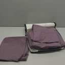 ECOCOTT Purple Duvet Cover Super Queen Size - 100% Washed Cotton Durable Soft Comfy Duvet Cover Set, 3 Pieces Duvet Cover with Zipper Closure (Purple, 98''x90'') (Lilac Purple (No Comforter))