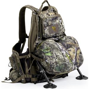 TR Turkey Vest for Hunting with Seat, Hunting Vest with Kick Stand and Game Pouch, for Men Women Camo