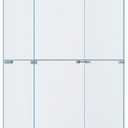 FLYMUHJIA Curio Cabinet Glass Display Case for Collectibles with 4-Shelf Display Shelves, 64.2'Hx16.9''Lx14.6''W White (4 Shelf Single Door-No LED)