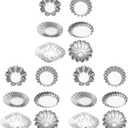 18pcs Stainless Steel Egg Tartlet Mould for Baking, Mini Tartlet Tins, Brioche Mould, Cupcake Cookie Baking Tool, Mini Cake, Pudding, Muffin, 2.4 X 2.4 X 2.71 Inch