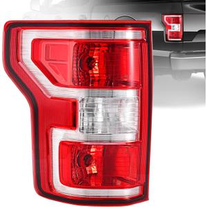 Tail Lights Assembly Compatible with 2018 2019 2020 Ford F-150 Left Driver Side Rear Light Brake Lamp Taillight with Bulb and Harness Replace JL3Z13405H