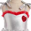 IBTOM CASTLE Baby Girl 1st Halloween Dress Birthday Cake Smash Layered Tulle Princess Tutu Cosplay Spider Web Costume (12-18 Months, Sliver)