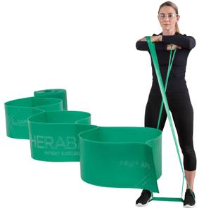 THERABAND CLX Resistance Band with Loops, 5-Foot Band, Green, Heavy, Non-Latex, Elastic Band for Exercise, Mobility & Rehab, Stretching, Home Workouts, Color-Coded for Easy Resistance Levels