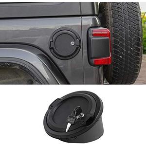 For Jeep JL Locking Gas Cap Cover Fuel Door for 2018-2025 Jeep Wrangler JL & Unlimited Sport Rubicon Sahara 2-Door 4-Door