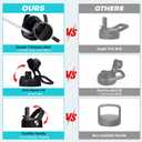 32 40 64OZ Insulated Water Bottle - Keep Cold 48H Hot 24H, Combo Straw & Spout Lids, Survival Paracord Handle, Bottle Carrier Bag w/Strap, Protective Cup Mat, Stainless Steel Flask Jug (Indigo Black)