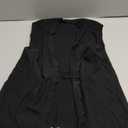 Womens Tie Front Tops Trendy 2025 Summer V Neck Sleeveless Sweater Vests Fashion Cute Crochet Knit Tops (Large, Black)