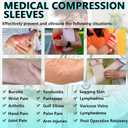Lymphedema Medical Compression Arm Sleeve for men and women,15-20 mmHg Graduated Compression Full Arm Support for Muscle Pain Relief,Arthritis,Tennis Elbow,Bursitis,Working Out(Large,Single)