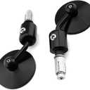 Custom Motorcycle CNC Handle Bar End Rearview Side Mirrors 3"Round 7/8" 22 mm Compatible with Honda Yamaha Suzuki Kawasaki Aprilia Derbi Ducati Gilera ATV, 2.5 inches x 9.2 inches x 4 inches
