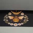 Diatomaceous Earth Bath Mat,Flowers and Bees Non-Slip Volume Super Absorbent Fast Drying for Bathroom Kitchen Door mat,Eco-Friendly Easy to Clean 1624Inch (40 * 60cm)