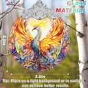 Stained Glass Ornaments - Phoenix Christmas Ornaments - Christmas Decorations for Tree - Holiday Present Ideas - Gift Exchange (Phoenix Spreading Wings)