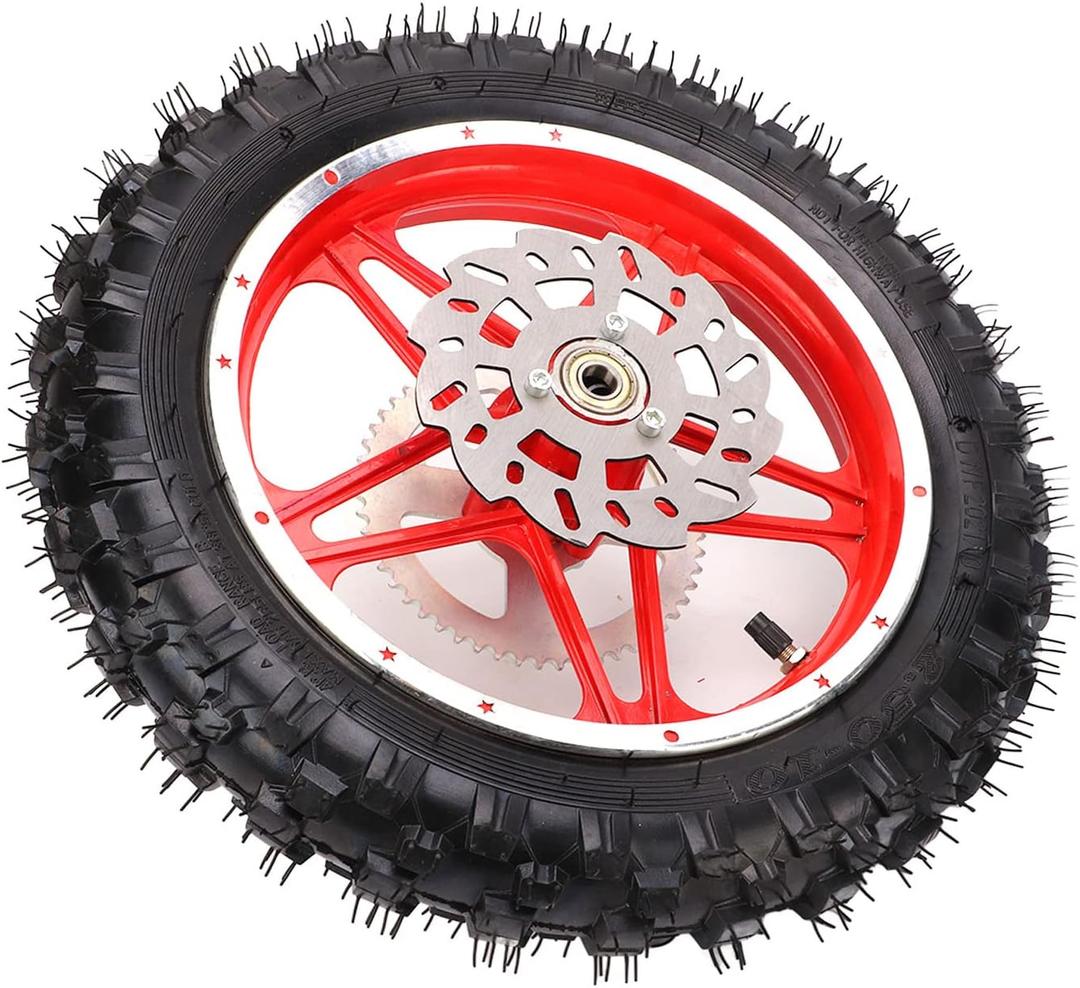 Yctze 2.510in Rear Wheel Rim Tyre Assembly Nonslip Wear off road motorcycle motocross tirespit bike rim 10 inch Dirt Bike Rear Wheel 2.510in Rim Tir