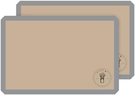 Silicone Baking Mats, Full size, Baking Sheet Liners, Pack of 2, Oven Safe, 17 x 25 inch, Non-Stick, Silicone Baking Sheet Liner, Perfect For Baking Macarons Cookies And Cakes