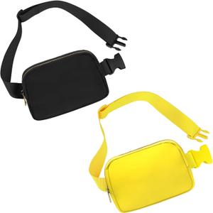 Waist Pack for Running Fanny Pack forWomen and Men Gift and Men Crossbody Belt Bag Bum Bag with Adjustable Strap for Sports Black+Yellow