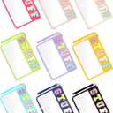 Nuanchu 9 Pcs 11.8 x 7.8 Inch Clear Stuff Pouch for Travel Makeup Chenille Letter Bags PVC Waterproof, Cosmetic Pouch Preppy Gifts for Mom Teacher Nurse Team