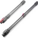 Extension Telescopic Wand Compatible with Dyson V7 V8 V10 V15 Vacuum Cleaner,Replacement Quick Release Rod Stick Adjustable Length Range 17.7 to 27.2 Inch (Grey)