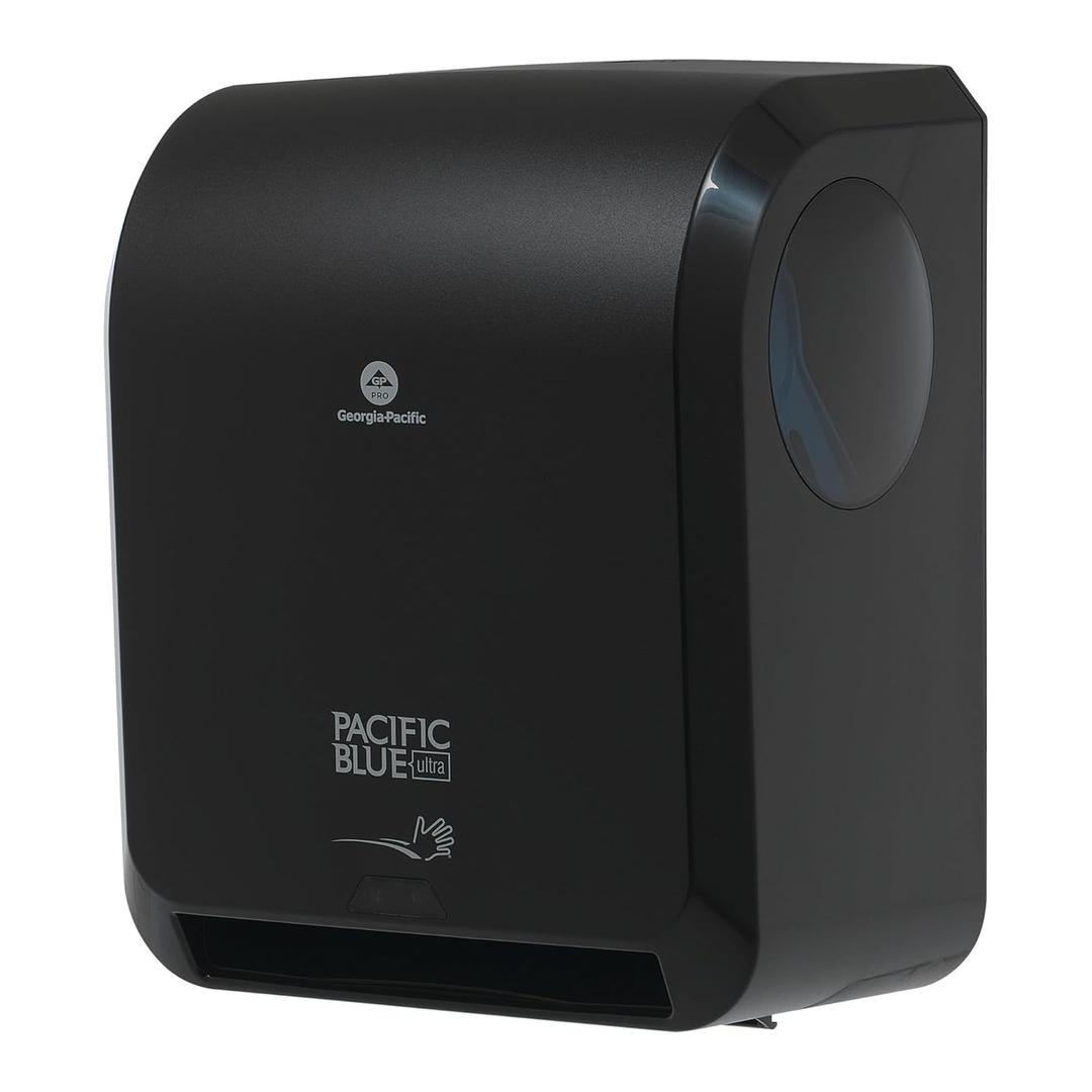 Pacific Blue Ultra 8" High-Capacity Automated Touchless Paper Towel Dispenser by GP PRO (Georgia-Pacific); Black; 59590; 12.9" W x 9" D x 16" H; 1 Dispenser