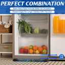 Mini Fridge Silicone Mat with Raised Edges, 24" x 24" x 0.8" Mini Fridge Tray With 4 Base Raisers, Refrigerator Carpets Floor Protector, Prevents Refrigerator Leakage Water Spills