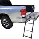 Beech Lane Pickup Truck Tailgate Ladder - Universal Fit, Stainless Steel Self Drilling Hex Screws for Easy Install, Durable Aluminum Step Grip Plates, and Sturdy Rubber Ladder Feet