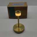 Oneach 9" Cordless Table Lamp, Gold Rechargeable Battery Operated Lamp, 3-Way Stepless Dimming Touch Lamps, Small Glass Bedside Nightstand Light for Bedroom Dining Table Living Room Shelf Decor