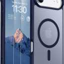 SPIDERCASE for iPhone Air Case, Magnetic Translucent Matte Case with 2PCS Tempered Glass Screen Protector Slim Phone Case for iPhone Air 6.5'', Blue