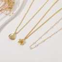 Charm Necklaces for Women,14k Gold Plated Waterproof Dainty Choker Necklace Summer Seashell Pearl Beach Cute Necklaces Set Fashion Jewelry Gift