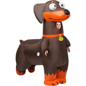 Spooktacular Creations Kids Halloween Inflatable Costumes, Dachshund Full Body Blow Up Costumes for Halloween Animal Cosplay Themed Party